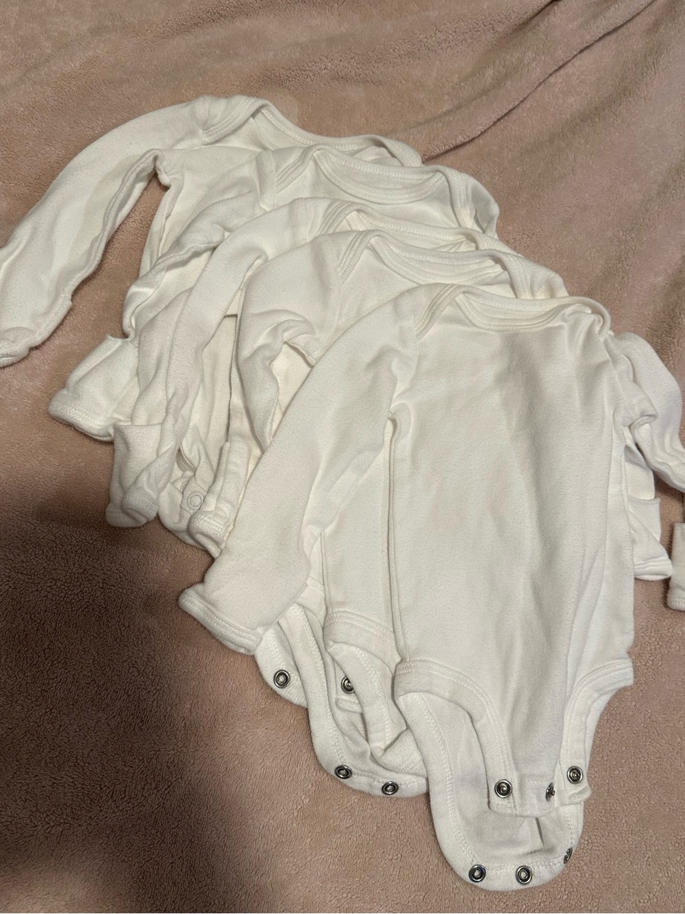 Carter's White Long-Sleeve Baby onesies Set - 5 Pack